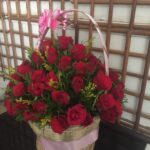 50 Roses All Round Basket Arrangement