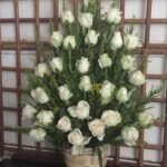 White Roses in a basket